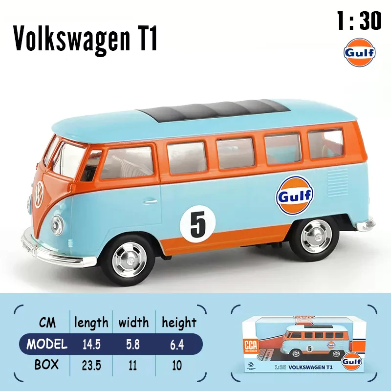 

CCA 1:30 Gulf Gas Station Series Volkswagen T1 classic collection Alloy Die Casting Model Car Model Set Collection Gift Set