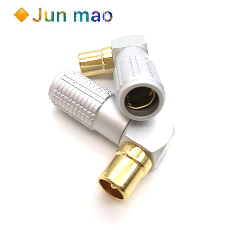 

1PCS All copper gold-plated TV head TV antenna plug 9.5 video head TV elbow RF head f head 90 degrees