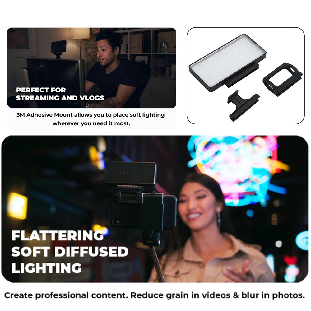 Mini Video LED Fill Light Portable Phone Fill Light Built-in Battery For Photo Camera Studio Flashes Mobile Phone Accessories