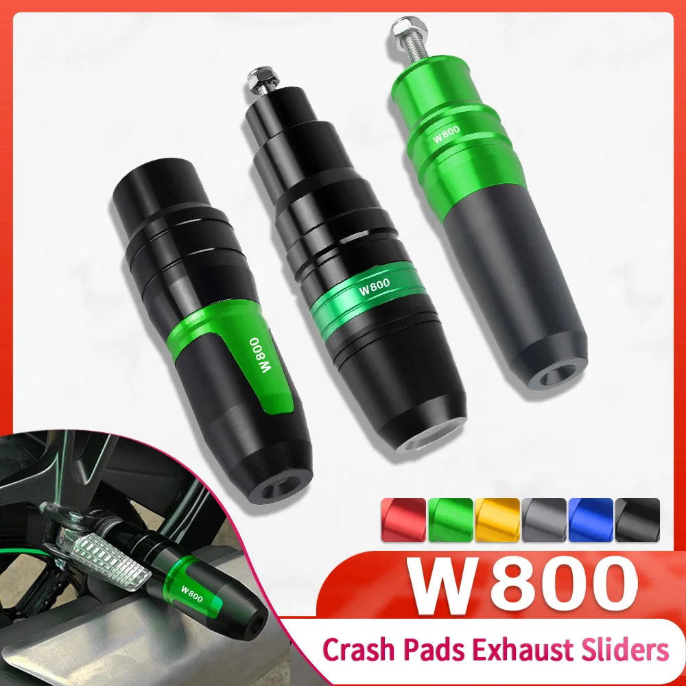 

Motorbike CNC accessories Exhaust Frame Sliders Crash Pads Falling Protector FOR KAWASAKI W800 SE 2012 2013 2014 2015 2016
