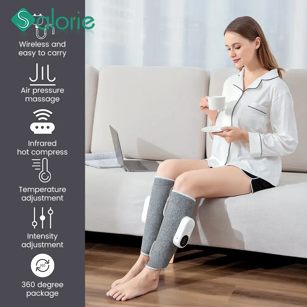 

1pcs Heating Calf Massager Legs Massager for Circulation Blood Air Pressure Thigh Lymphatic Massage Varicose Veins Physiotherapy