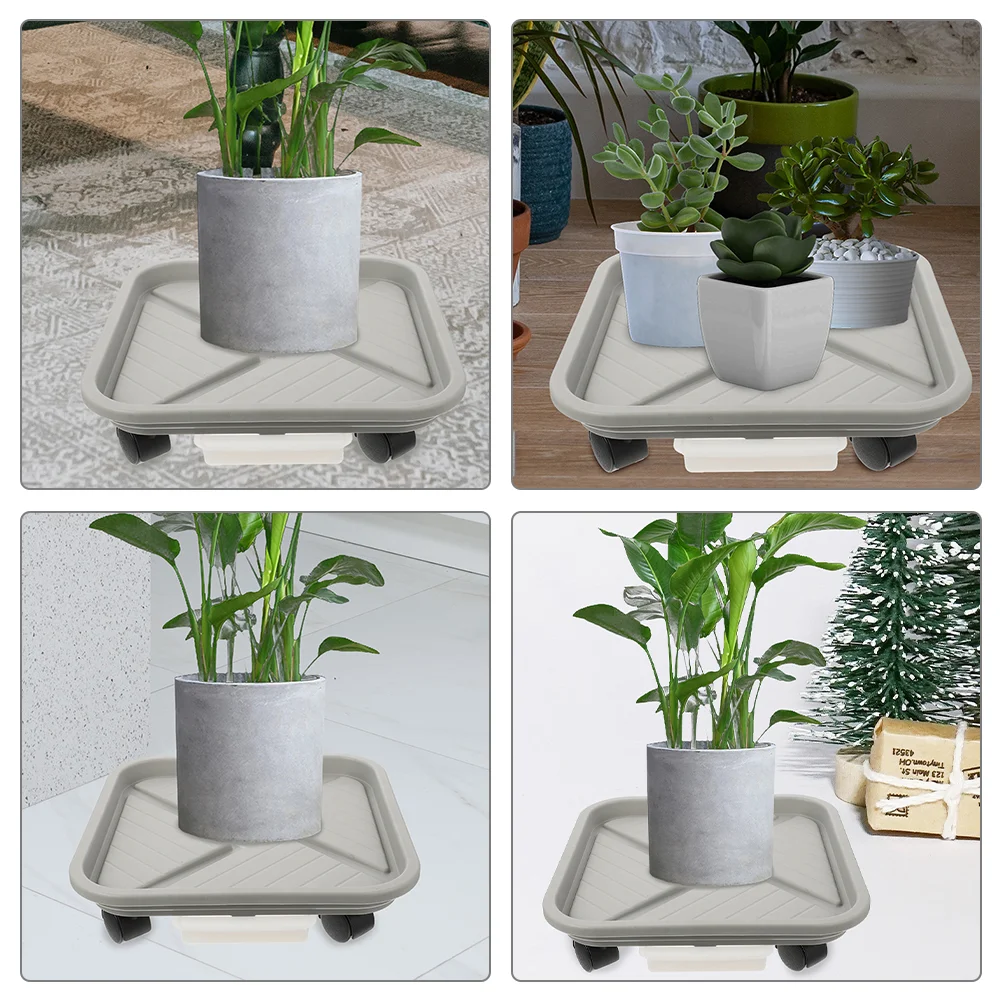 Мобильный цветочный горшок поднос для воды подставка растений колеса держатели