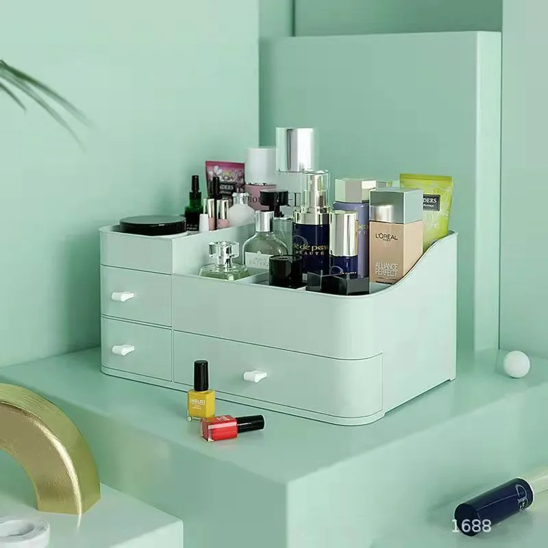 

Drawer-type Cosmetic Storage Box Bedroom Desktop Multi-layer Rack Dresser Mask Lipstick Compartment Finishing Cabinet