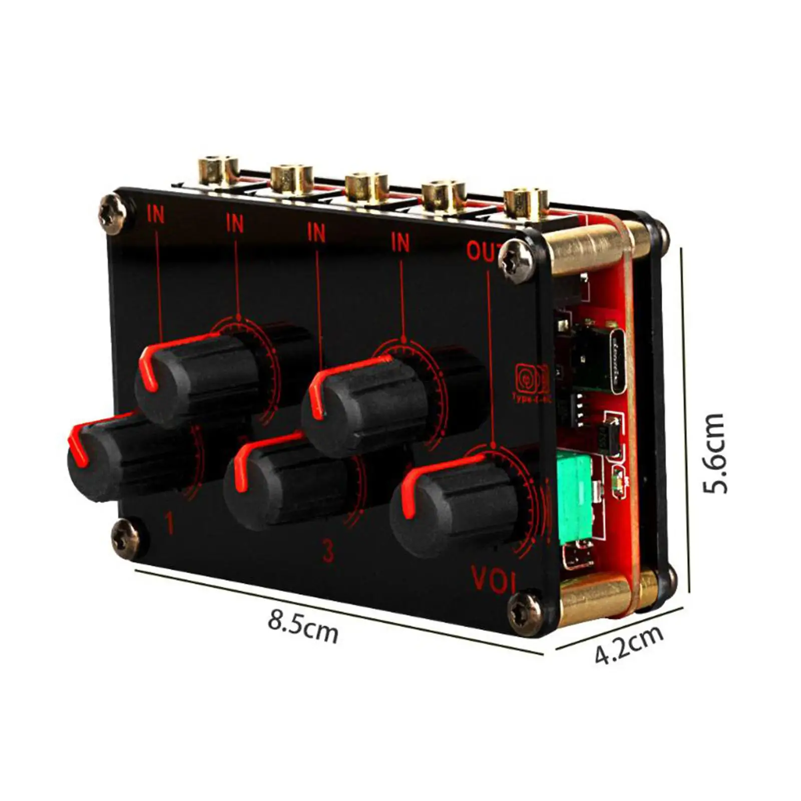 Маленький микшер 4-канальный аудиомикшер для записи мобильного телефона в