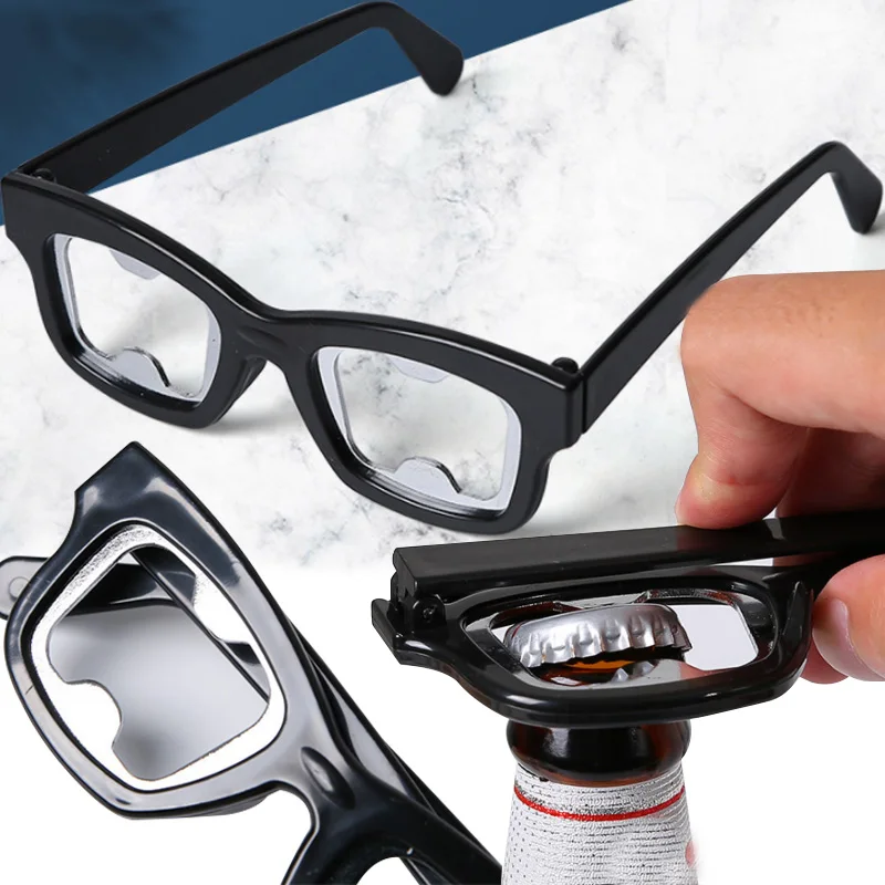 Купи Creative Eyewear Bottle Opener Glasses Frame Lens Free People Hip Hop Party Beer Wine Bottle Openers Tool Fashion Glasses Frames за 95 рублей в магазине AliExpress