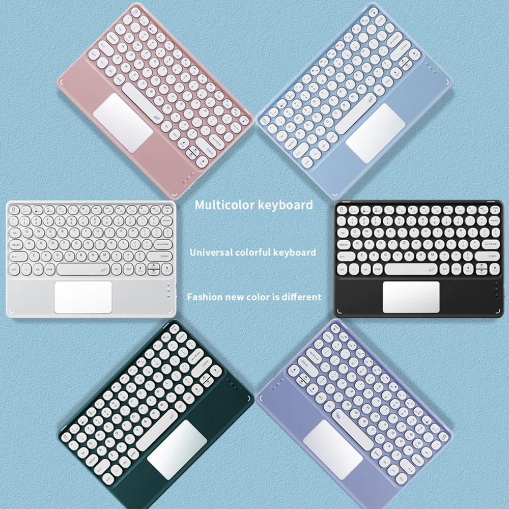 Беспроводная Bluetooth клавиатура с тачпадом для iPad Keybaord iPhone Samsung Galaxy Xiaomi Huawei Microsoft
