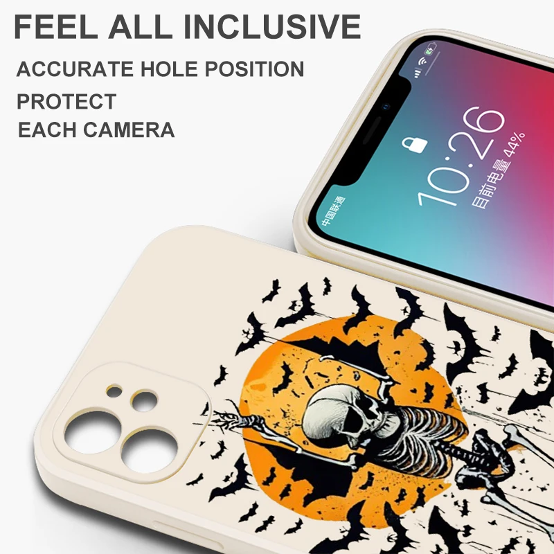 Чехол для телефона с тыквой и черепом на Хэллоуин VIVO Y91 Y85 Y83 Y79 Y77 Y76S Y75 Y73 Y73S Y72 Y70S Y67