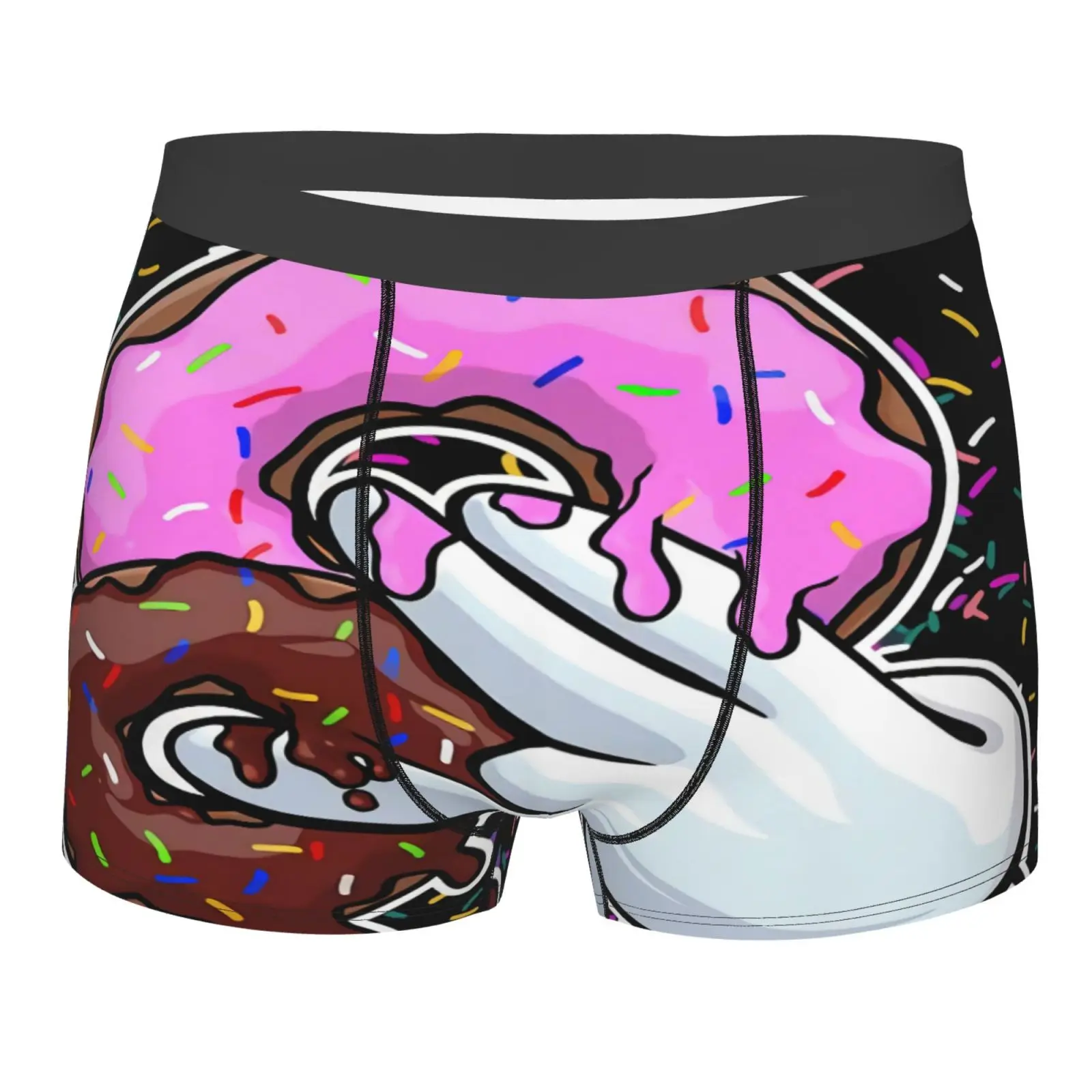 

Трусы-боксеры мужские из полиэстера, Забавный принт с карманами, пикантные Короткие трусы для мальчиков, 2 в 1