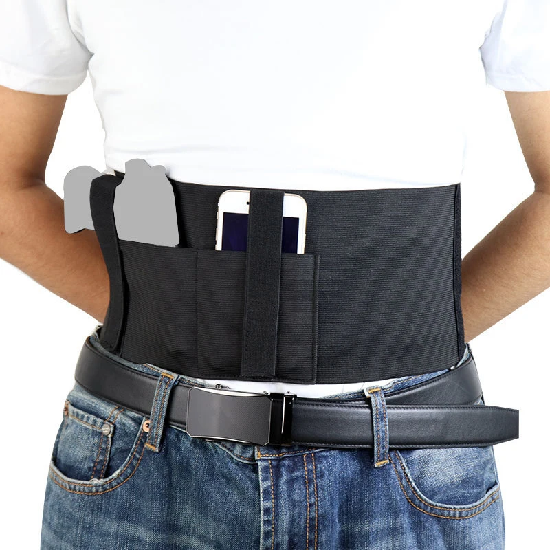 

Concealed Carry Gun Holster Right-hand Invisible Elastic Waist Pistol Holster