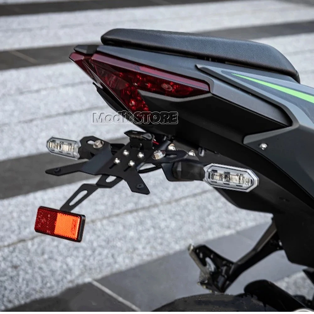 Фото Для Kawasaki Ninja 500 Ninja500 Z500 Z500 2024 2025 мотоциклетный задний короткий держатель номерного знака, комплект кронштейнов задней бабки №4