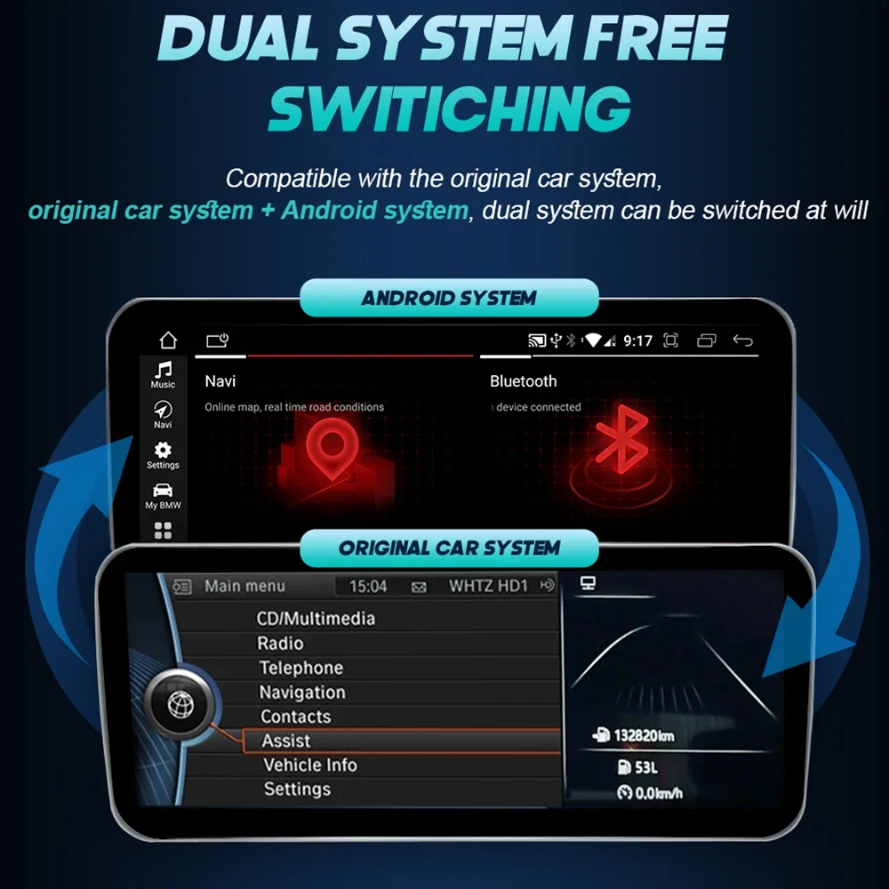Фото Android 14 Беспроводной автомобильный Carplay для BMW 1 2 серии F20 F21 F22 F23 Автомобильная стереосистема с сенсорным экраном Авторадиоплеер 4G GPS-навигация №3
