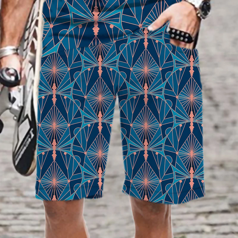 Harajuku Persian Pattern Men Shorts Oversized Mens Clothing Beach Men/Women Men's Summer Shorts Casual Streetwear Man Quick Dry