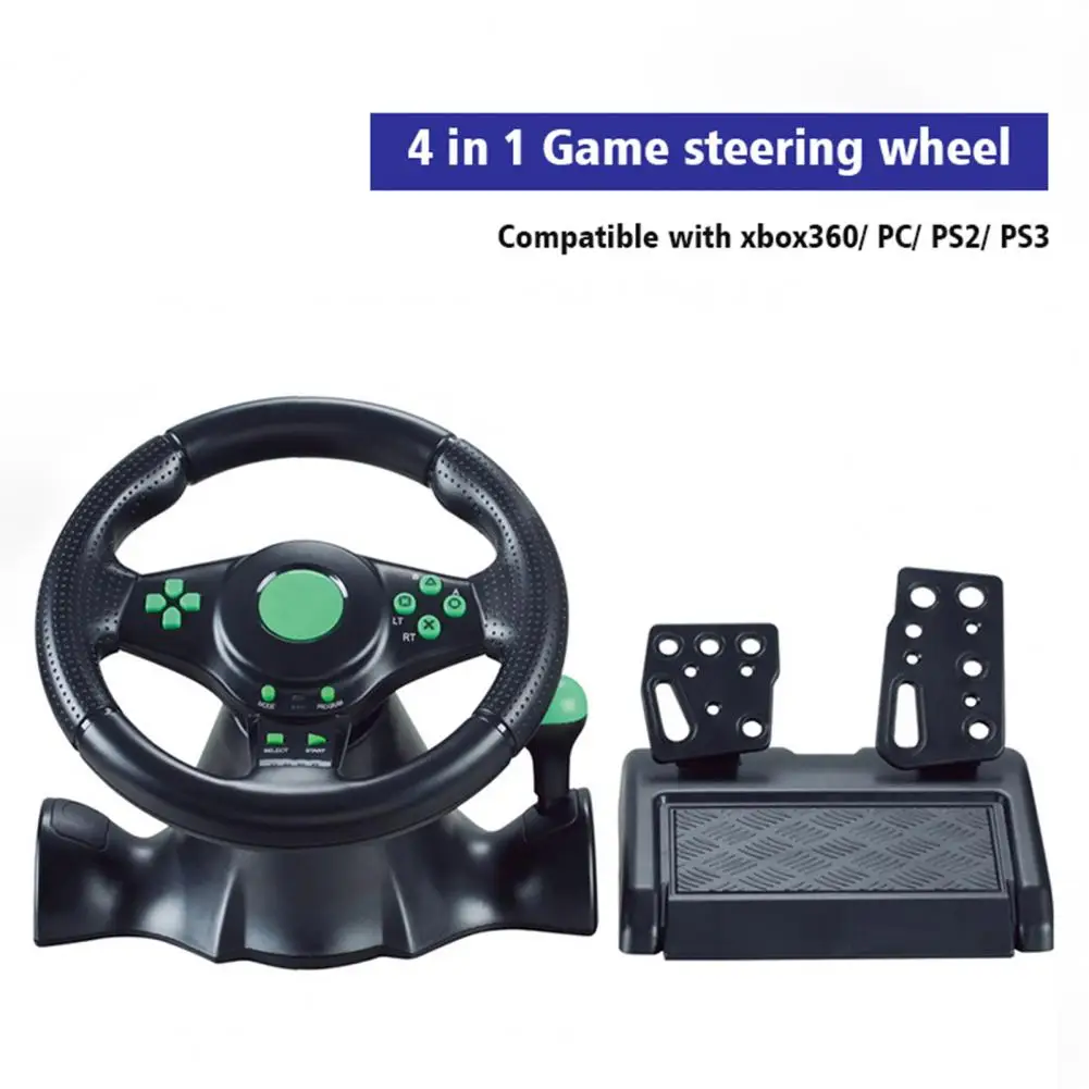 

Convenient High Sensitivity Racing Wheel with Manual Brake And Shift Functions Left And Right Joypad Game Handle Racing Game