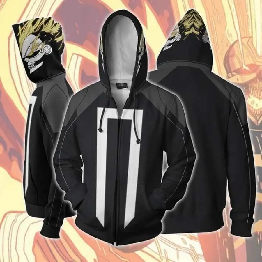 

Marvel Comics Anti-Hero Ghost Rider 3D Printed Long Sleeve Sweater Cosplay Costume Anime Sweater Hooded Sweater Casual Jacket