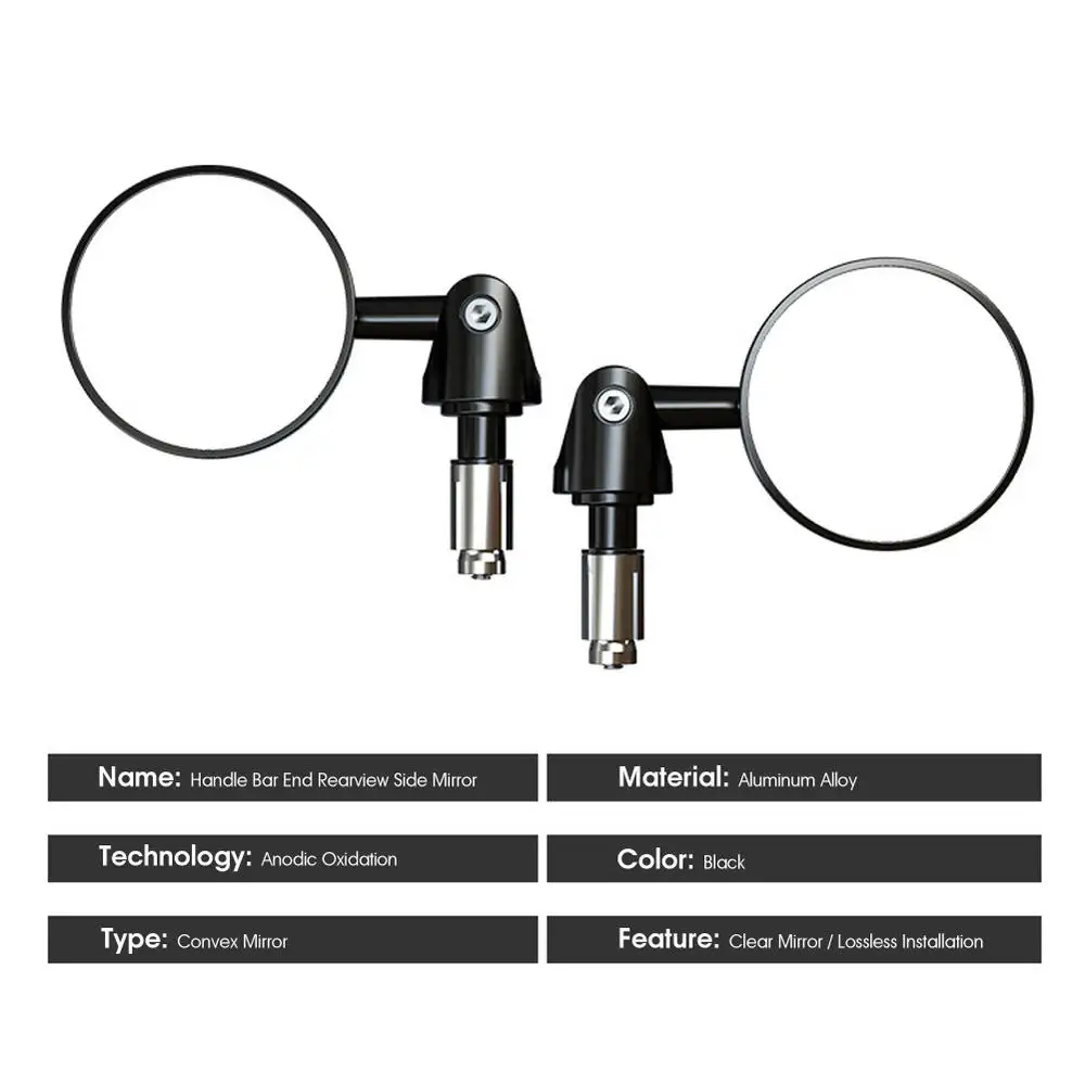 

Универсальные 2 шт./пара мотоциклетные зеркала заднего вида, круглые 7/8 "ручка, складное боковое зеркало для мотоцикла для Cafe Racer