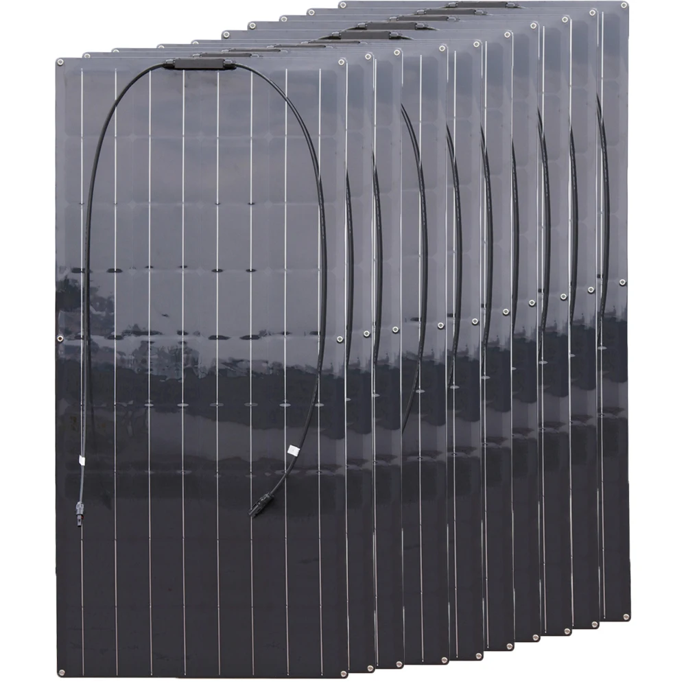 BOGUANG PET OR ETFE Solar Panel 1200W Flexible Panel Solar 120w  charge for rv electric car camping yacht 12V Battery Charger
