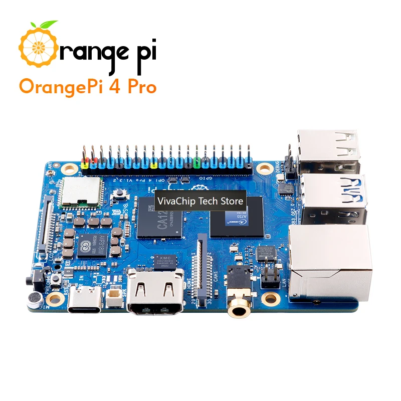 Фото VivaChip TechOrange Pi 4 Pro 12 ГБ LPDDR5 + 256 ГБ EMMC модуль, чип Allwinner A733, NPU 3 TOPS, Wi-Fi 6.0 + BT 5.4, слот M.2 M-Key, Single B №5