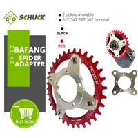 bafang 104bcd round narrow wide chainring with spider adapter material aluminum alloy 32t 34t 36t 38t 46t 52t mounting screws