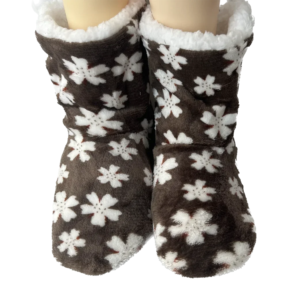 Женские плюшевые тапочки с мехом цвет в ассортименте