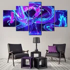 Kda Akali неоновый Дракон Лига Легенд LOL игровой плакат Холст Живопись Домашний Декор Настенная Наклейка искусственный хороший подарок