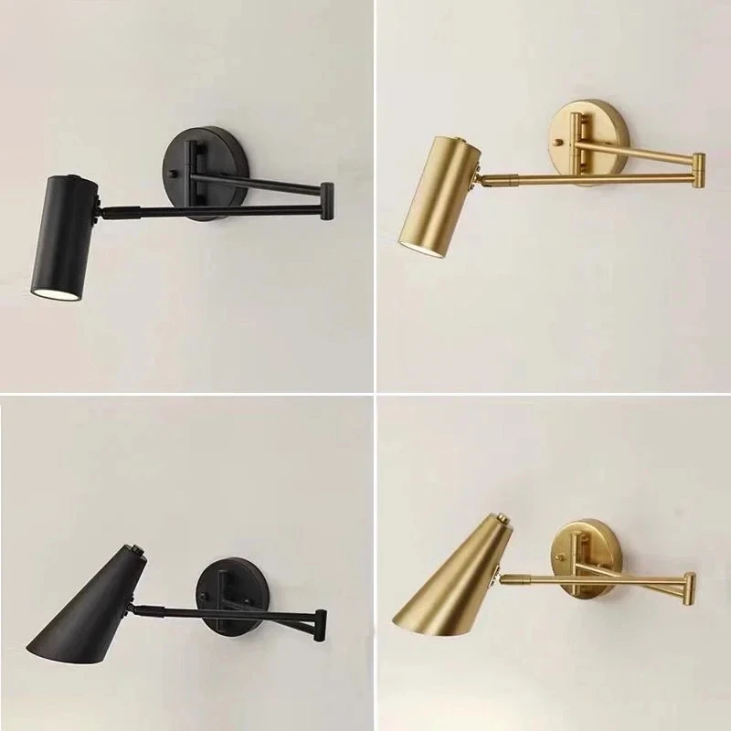 Скандинавский простой складной телескопический настенный светильник для студии
