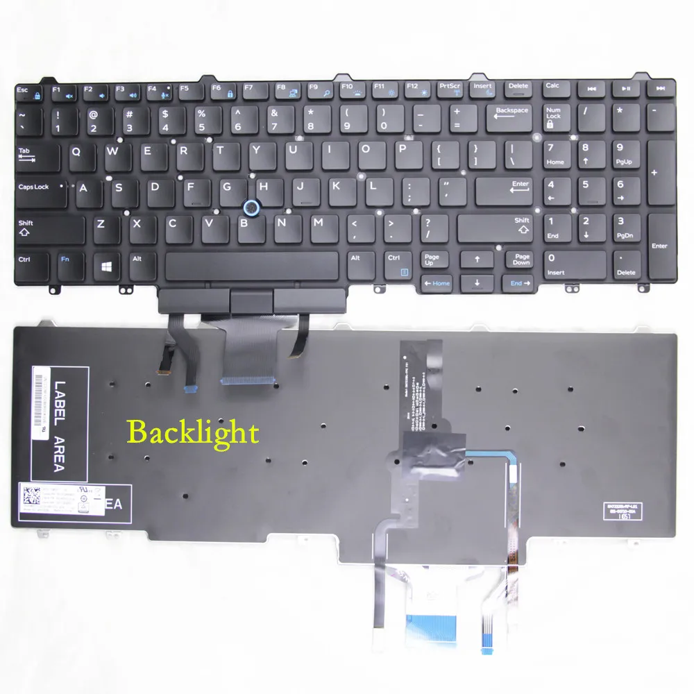 NEW US Origina For DELL Latitude E5550 E5570 E5580 E5590 Precision 3510 7510 7710 7720 7520 3520 P53F English keyboard Backlit