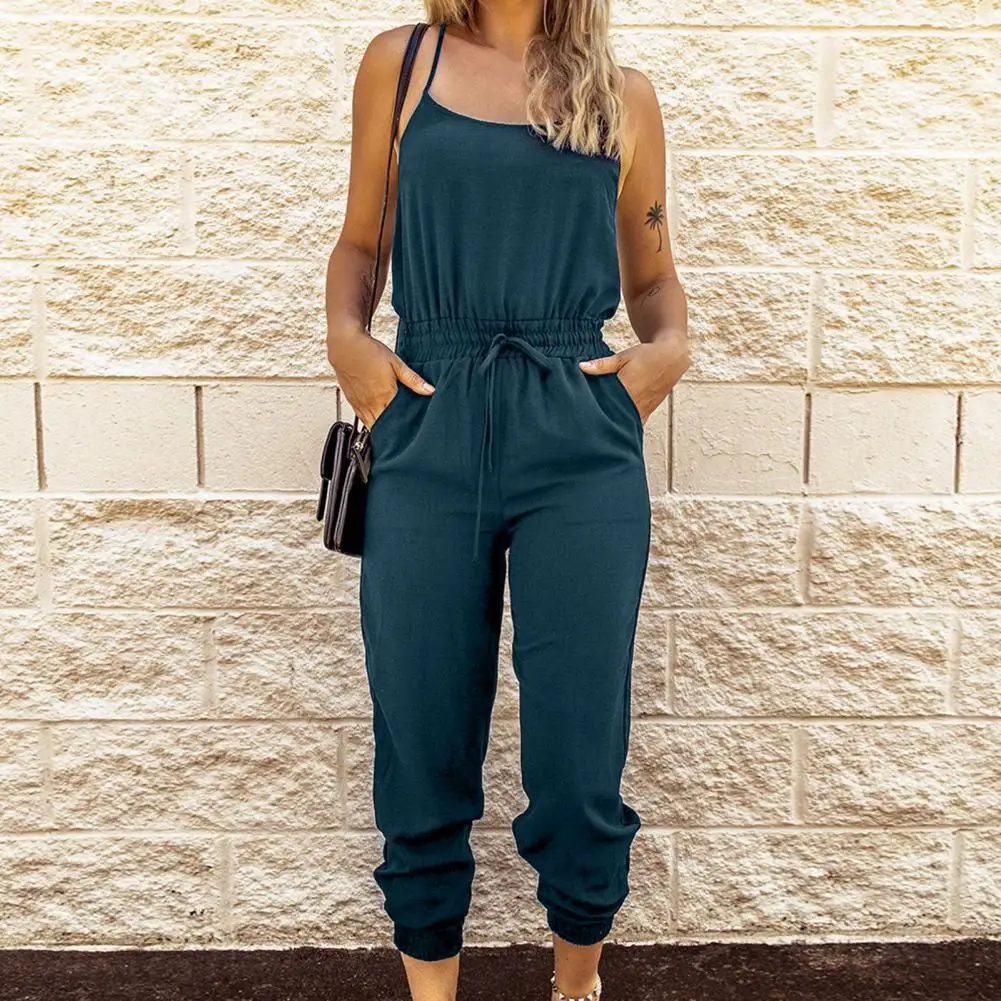 

Women Romper Fashion Breathable Off Shoulder Tight Waist Drawstring Women Romper Garment Summer Jumpsuit Lady Romper