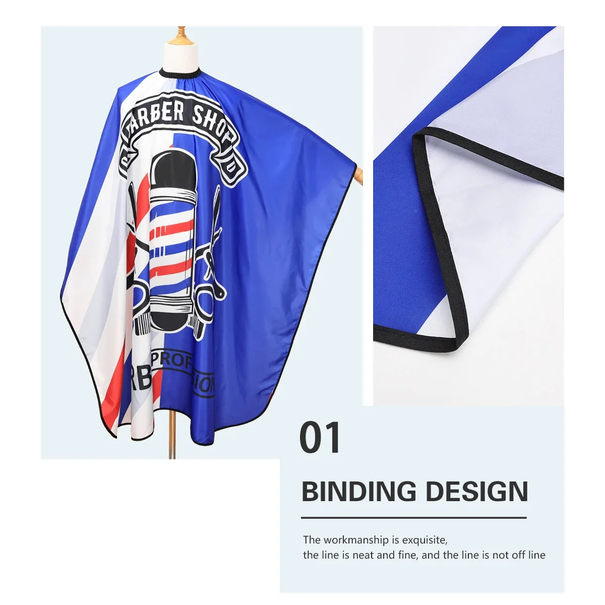 Синий Искусственный фартук для парикмахера накидка стрижки волос платье