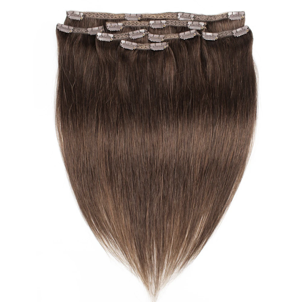 7pcs/set Straight Remy Brazilian Human Hair 16-24 Inches