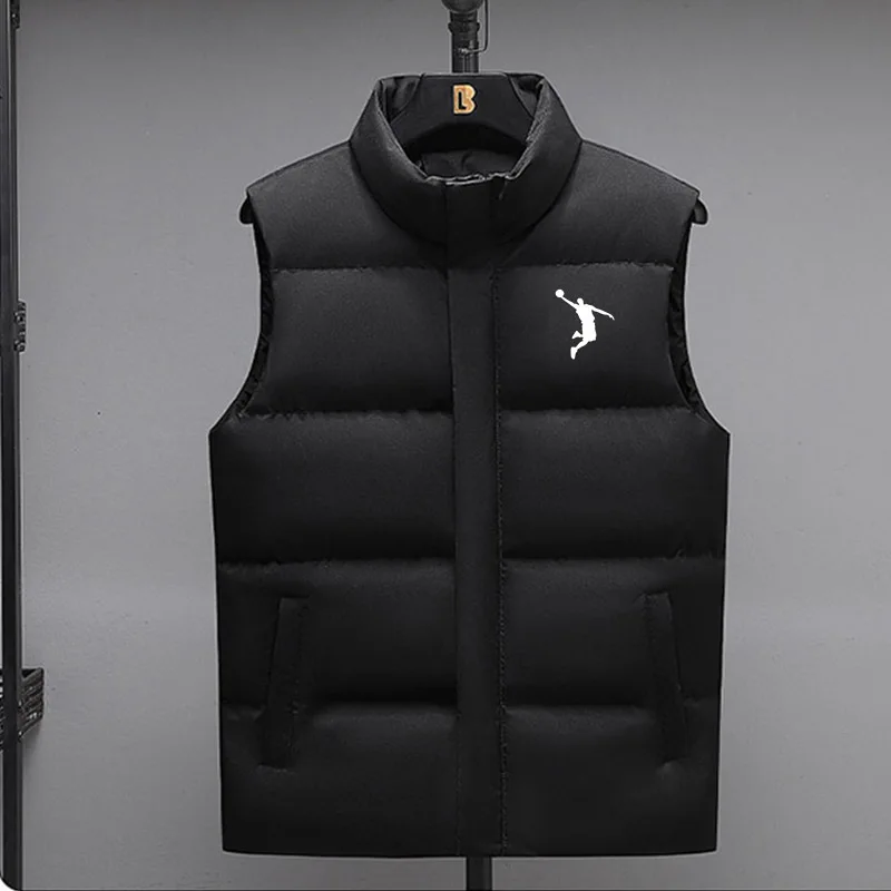 Men's Sleeveless Vest Jacket Fashion Men's Autumn Winter Warm Soft Vest Casual Jacket Men's Cotton Men's Thickened Vest 8XL