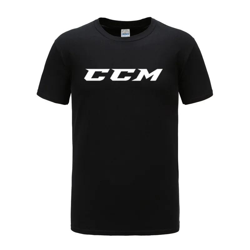 

men's street T-shirt Ccm Logo Hockey Man T-Shirt men cotton tshirt summer brand teeshirt euro size free shipping