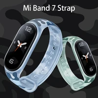 strap for xiaomi mi band 7 6 new fluorescent silicone official camoufla wristband bracelet smartwatch for miband 7 6 5 straps