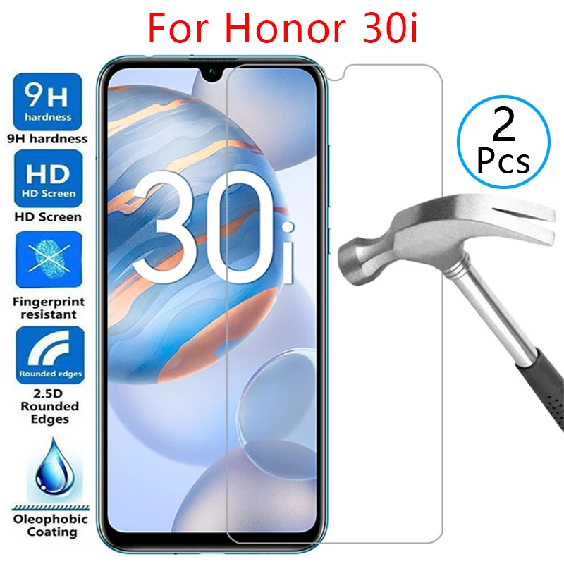 tempered glass screen protector for honor 30i case cover on honor30i honer onor 30 i i30 6.3 russia protective phone coque bag