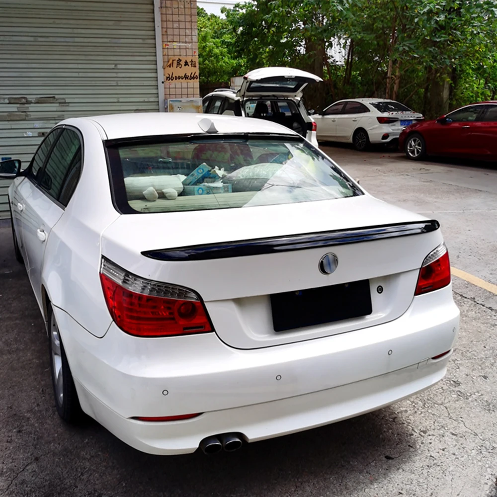 

For BMW 5 Series E60 M5 2004 - 2010 ABS Material Rear Trunk Boot Lid Lip Roof Spoiler Wing Decoration Car Styling 520i 523i 525i