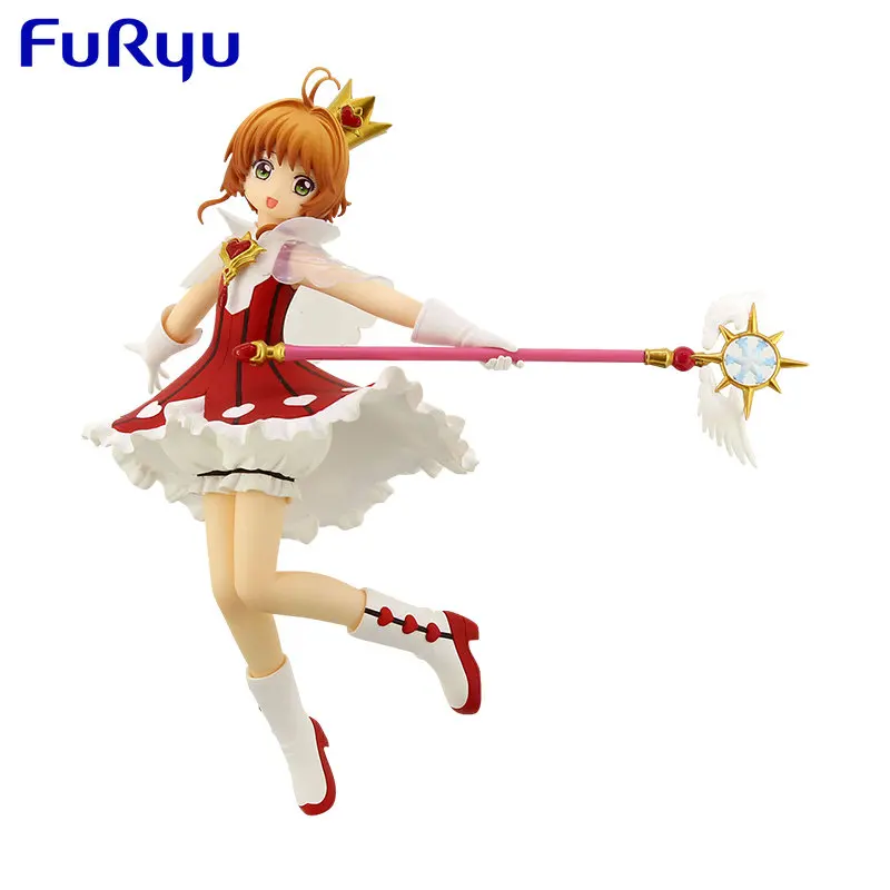 

Оригинальная модель FuRyu Cardcaptor Sakura Kinomoto Sakura ROCKET BEAT из ПВХ, мультяшная игрушка, настольное украшение, фигурка, модель, аниме игрушки