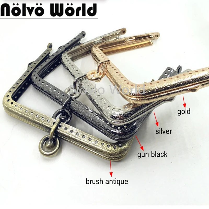 10pcs 11/13cm 4 colors Frame Purse Handle Coins Bags Metal Kiss Clasp Lock Frame Accessories For Bag