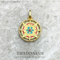 pendant magic aztec amulet summer brand new golden jewelry ethnic pure 925 sterling silver powerful gift for women men