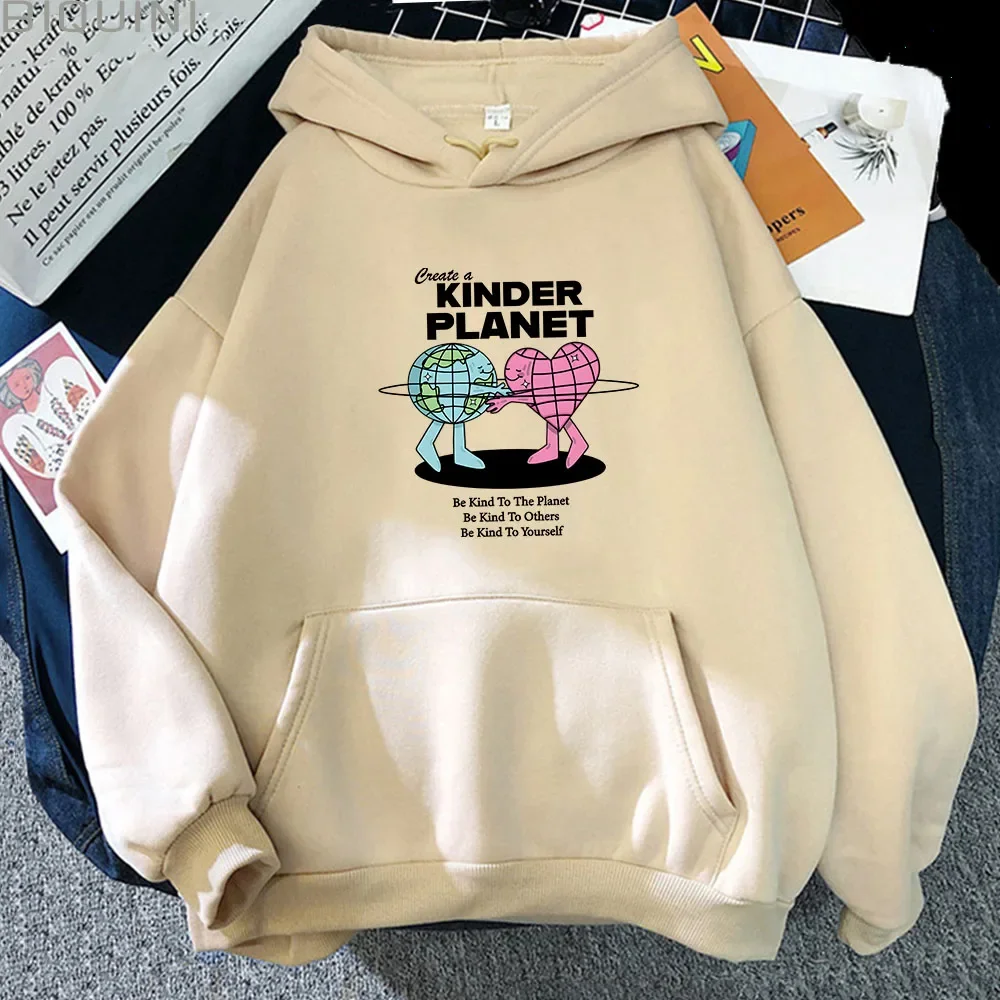 Kinder Planet американские повседневные толстовки с капюшоном и буквенным принтом