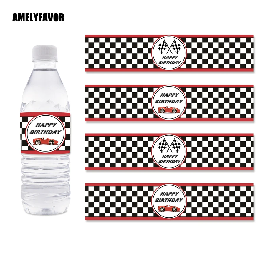 

Amelyfavor гоночная фотоэтикетка, гоночная наклейка, обертка для детей, товары для дня рождения, декоративная бумага