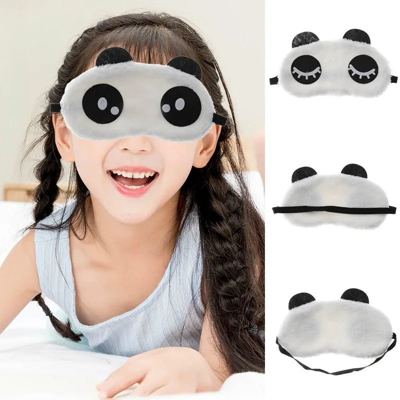 

A1 Pcs Cute Face White Panda Eye Mask Eyeshade Shading Sleep Cotton Goggles Eye Mask Sleep Mask Eye Cover Health Care