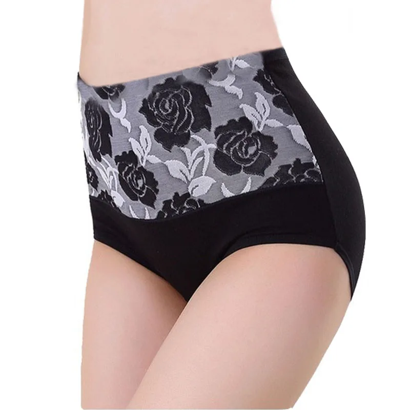 

New Plus Size Ladies Cotton Panties Women's Underwear High Waist Briefs Cueca Calcinhas Sexy 5XL Panty Shorts Underpant Girls