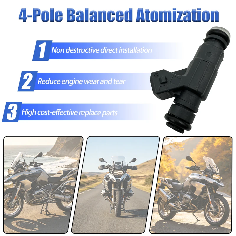 Фото Топливная форсунка для мотоциклов 0280155788 для BMW F650CS F650GS R850R R1100S R1150GS R1200C, 4 отверстия, 2 контакта, форсунка EFI №4