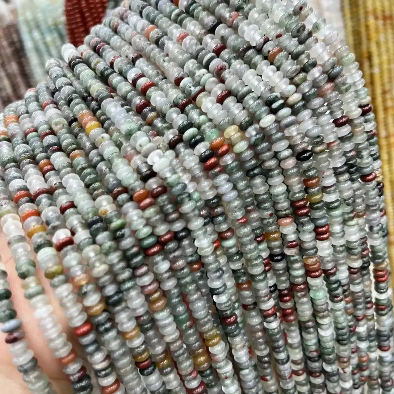 2x4 мм поддон для счета бусин кровавого камня глянцевый идентификатор яркости