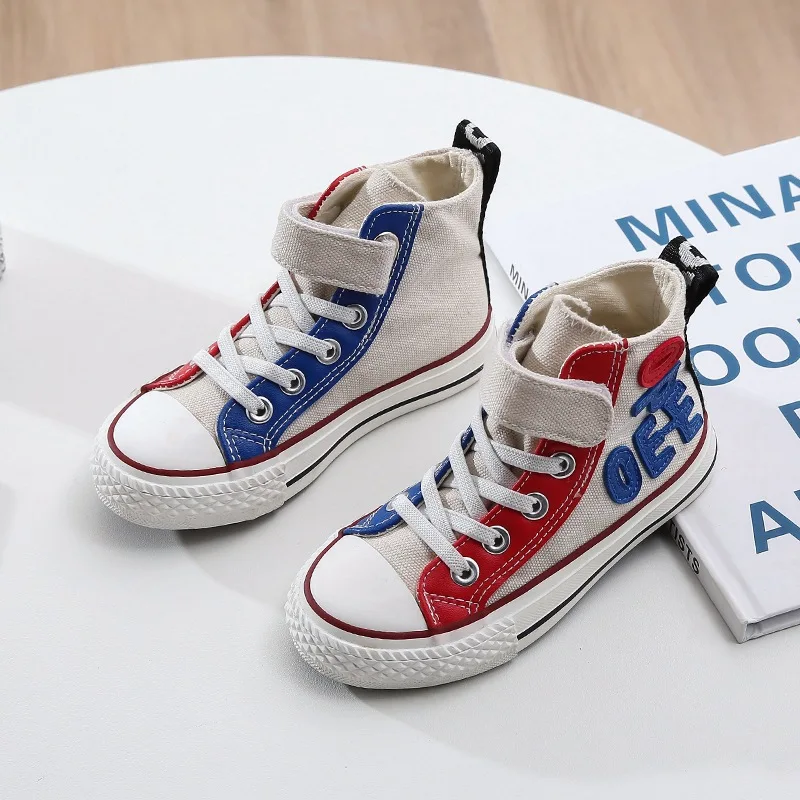 

Children's Canvas Shoes Boys White Shoes Sneakers High Top 2020 Spring Unicorn High Top White Sneakers for Girl Cartoon Sneaker