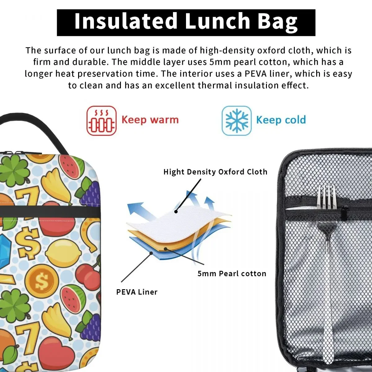 Машина для слота казино 777 монеты с сердечками и фруктами термоизолированные