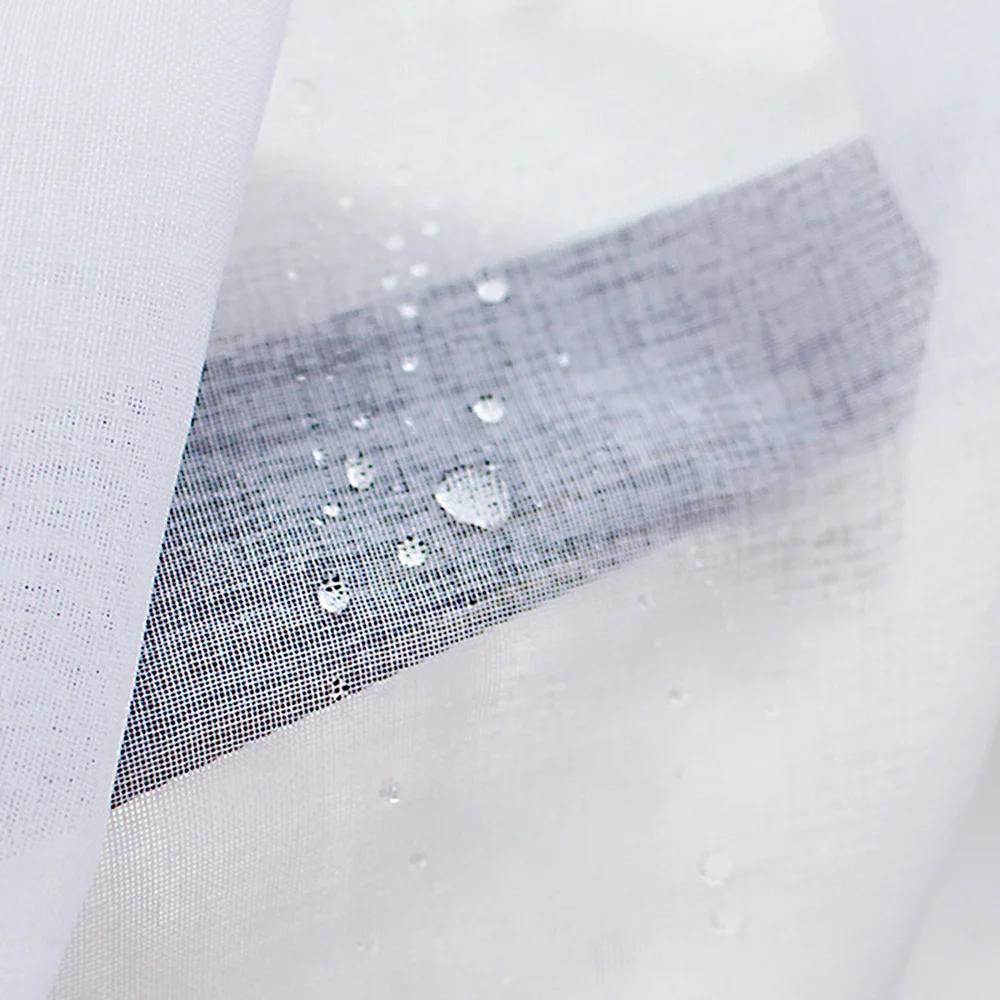 Наружная оконная занавеска из белого полиэстера водонепроницаемая прозрачная с