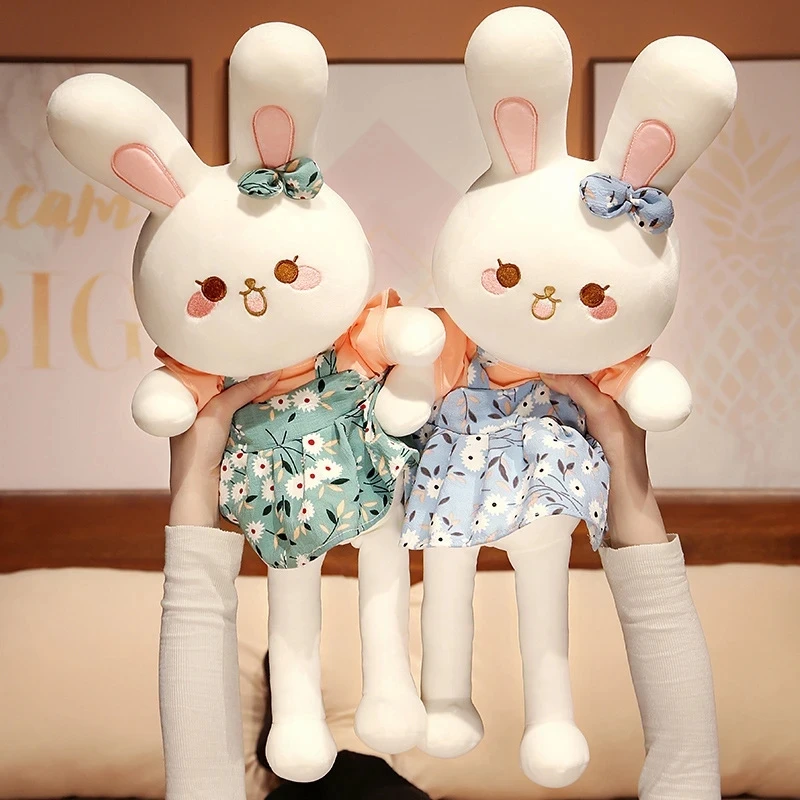

Kawaii Stuffed Rabbit Plush Toy Sweet Rabbit with Skirt Bunny Kids Pillow Doll Birthday Gift For Girls Baby Accompany Sleep Toy