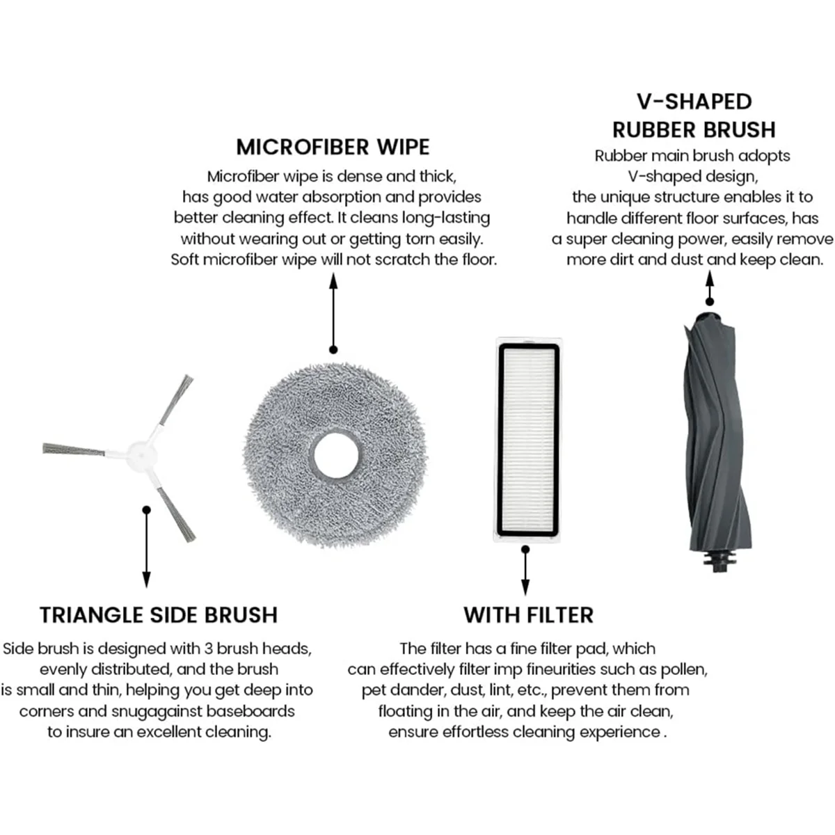 Для Dreame L10s Ultra L10 для пылесоса Xiaomi X10 основная боковая щетка фильтр Hepa швабра