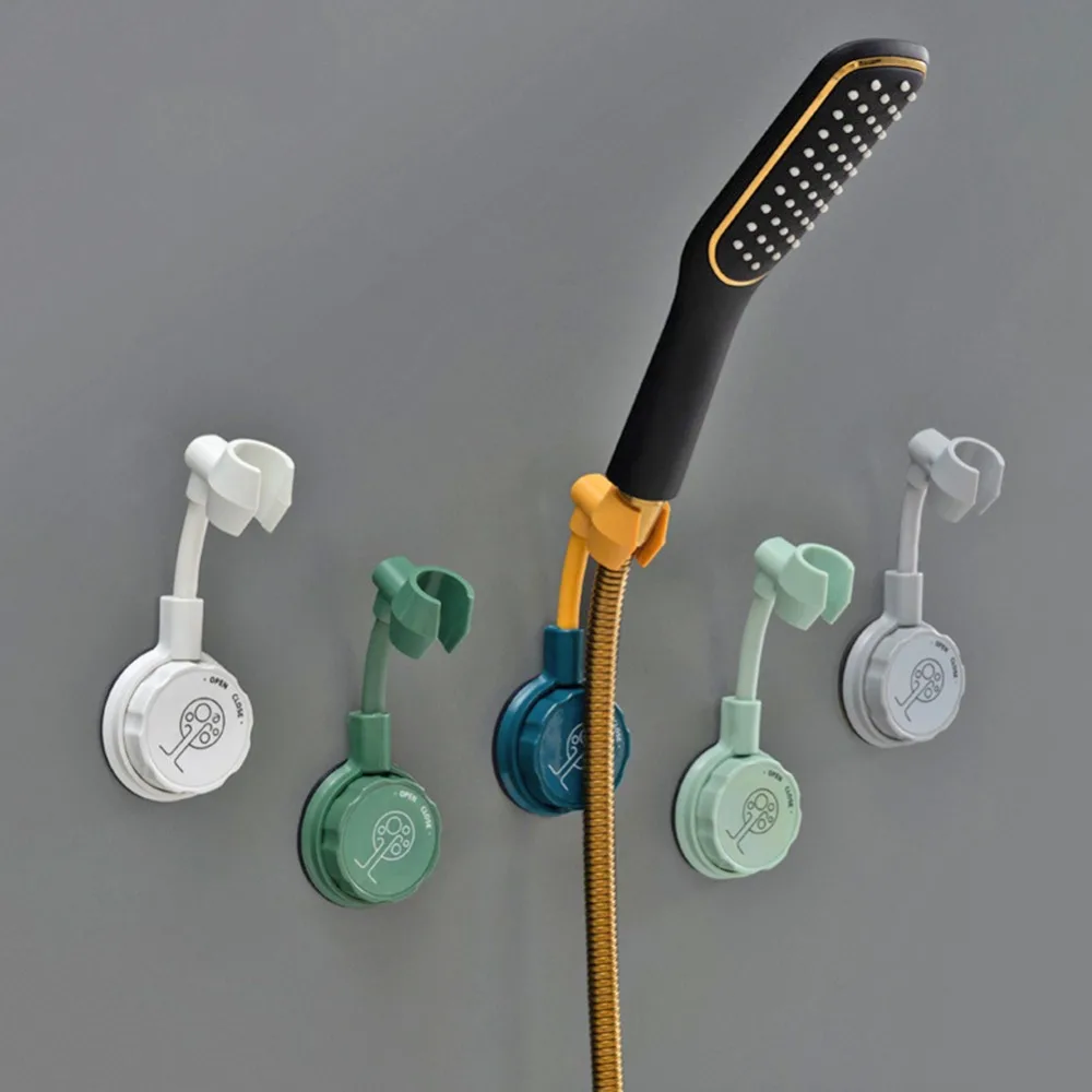 360° Universal Shower Head Holder Adjustable Self-Adhesive Showerhead Bracket Punch-Free Wall Mount Stand SPA Bathroom ABS New