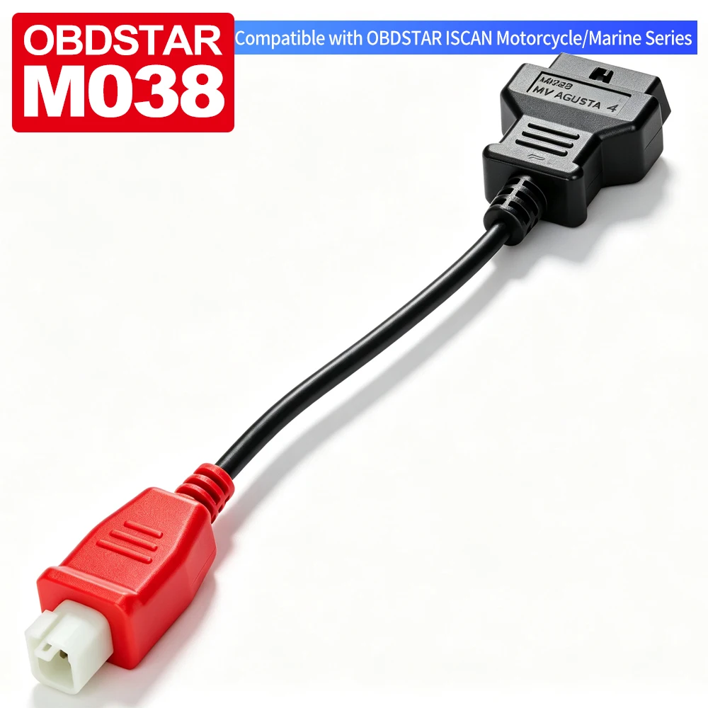 Фото Кабель OBDSTAR M038 для диагностики мотоциклов/судов серии ISCAN, 4-контактный разъем, 16-контактный адаптер, инструмент для диагностики неисправностей №2